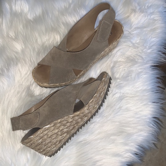 NWOT Pedro Garcia braided raffia wedge platform sandals size 38.5 - Picture 7 of 15